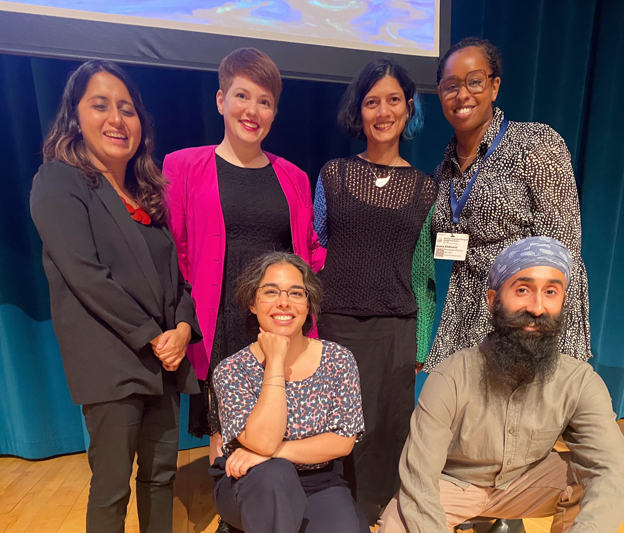 Panellists for Mental Health Question Time - Praveetha Patalay, Jay Das Munshi, Kadra Abdinasir, Suranjeet, Sarah Joy, and Jen Dykxhoorn  (not picutred: Michael Marmot)